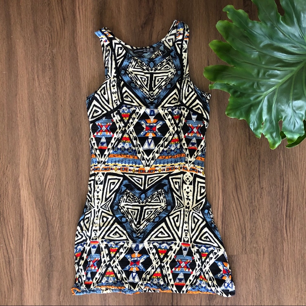 Tribal print mini dress size xs